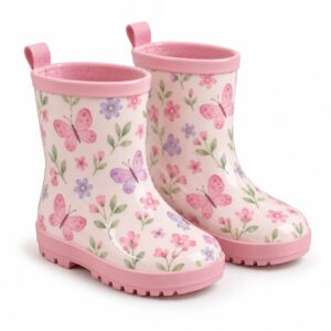 Botas de agua infantiles estampadas para bebé niña