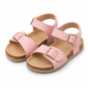 Sandalias infantiles con doble hebilla para niña