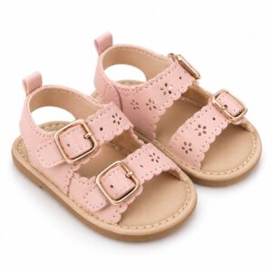 Sandalias infantiles de doble hebilla para bebé niña