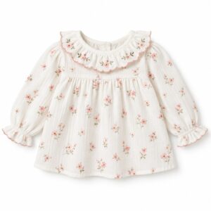 Blusa infantil de manga larga para bebé niña