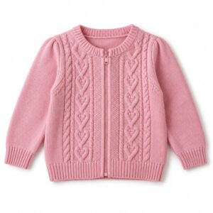 Chaqueta de punto con cierre frontal para niña