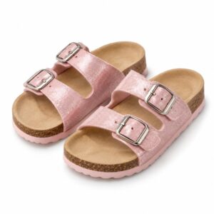 Sandalias infantiles de doble hebilla para niña