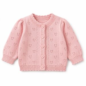 Chaqueta de punto con cierre frontal para bebé niña